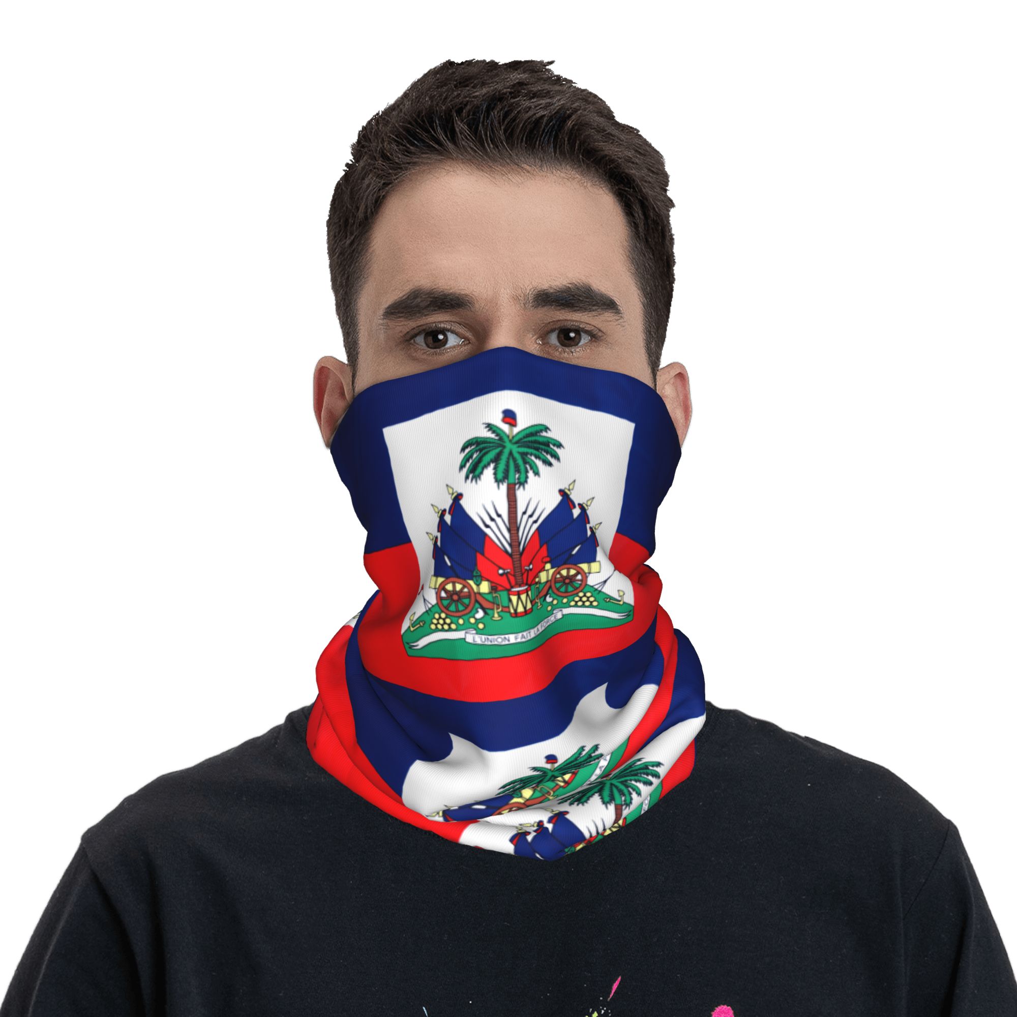 Outdoor Hunting Bike - Outdoor sport balaclava Haïtiaanse vlag fietsmasker