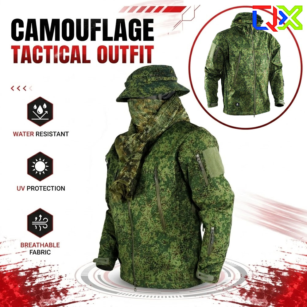 Hunting Outdoor Jacket - QX EMR Digital Flora Camo Tactische