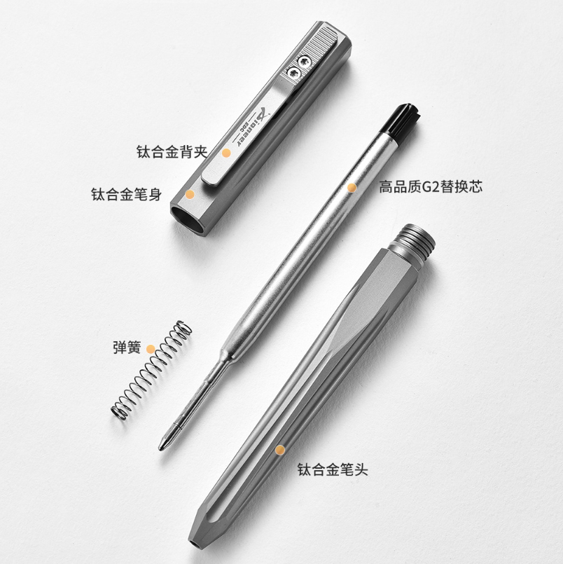 Tactical Pen Tool - Titanium Glijdende Decompressie Signature Pen Pionier