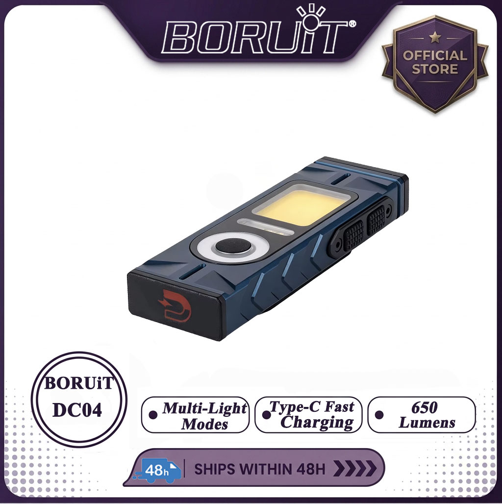Outdoor Hunting Bike - BORUiT DC04 650LM EDC Magnetische Zaklamp
