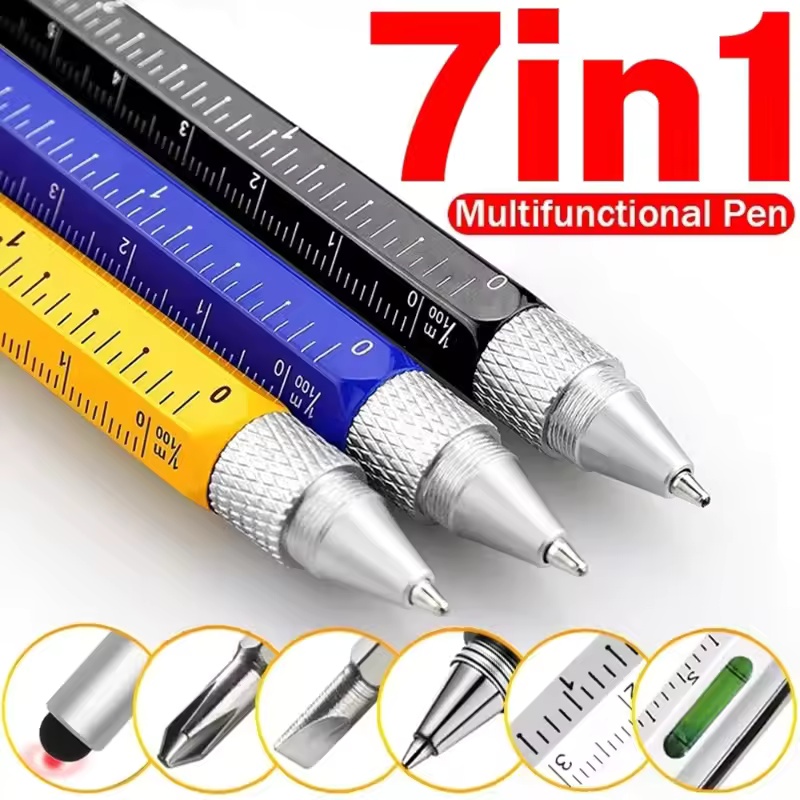 Tactical Pen Tool - 7-in-1 multifunctionele pen touchscreen stylus capacitieve