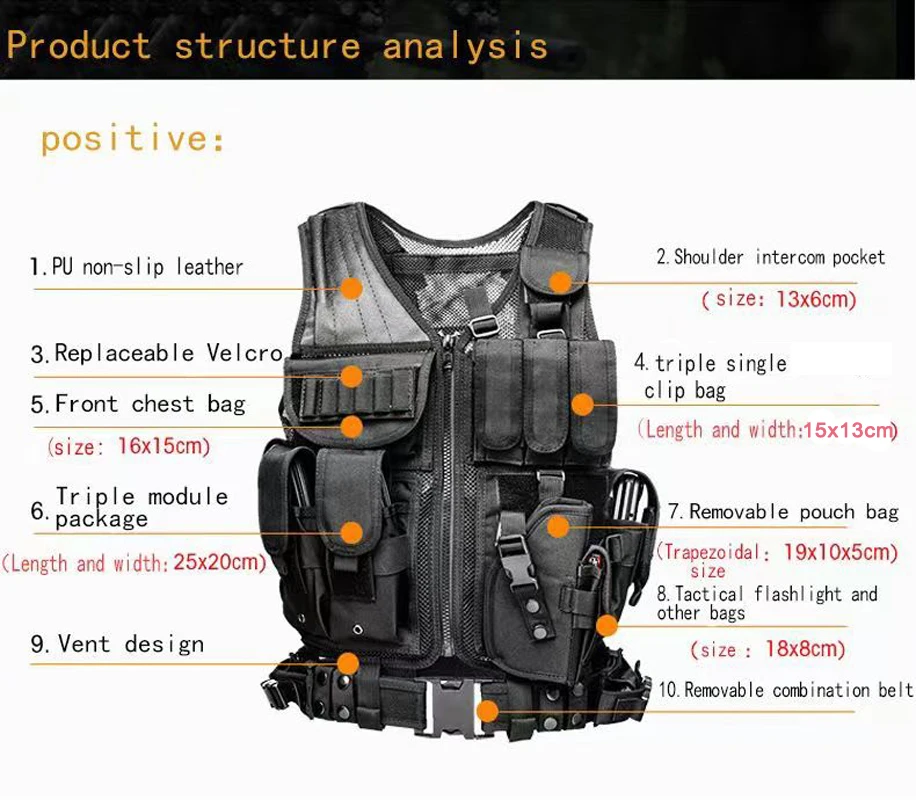 Verstelbare Molle Tactisch Ves - Hunting Outdoor Jacket recensie en prijs