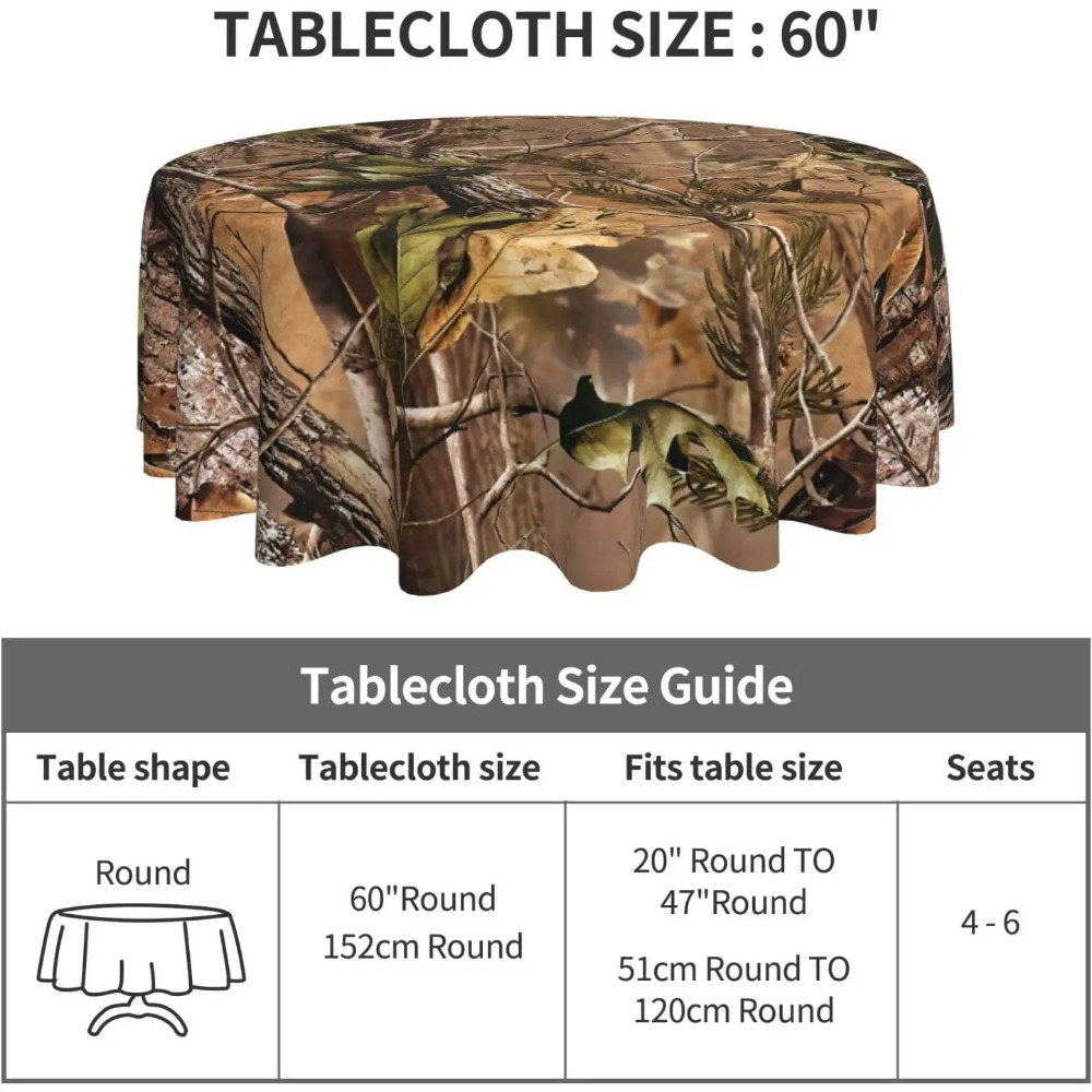 Jacht Camo rond tafelkleed 60  - Outdoor Hunting Table recensie en prijs